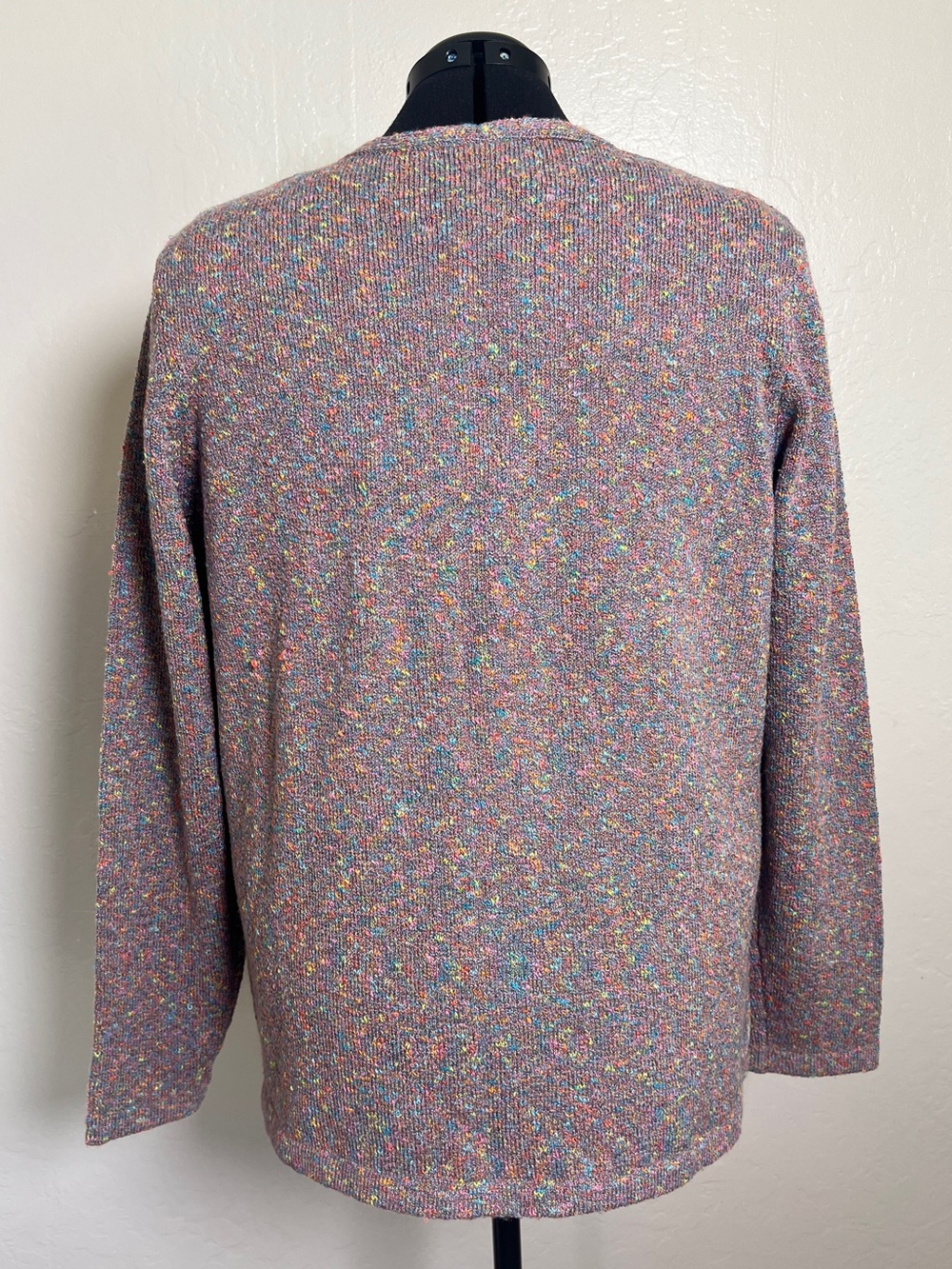 FOCUS by SHANI Women’s Size L Marled Knit Cardigan & Shell Floral Sweater Set - Picture 3 of 14